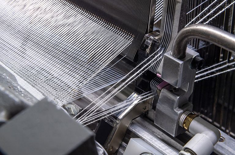 Weaving production on machine