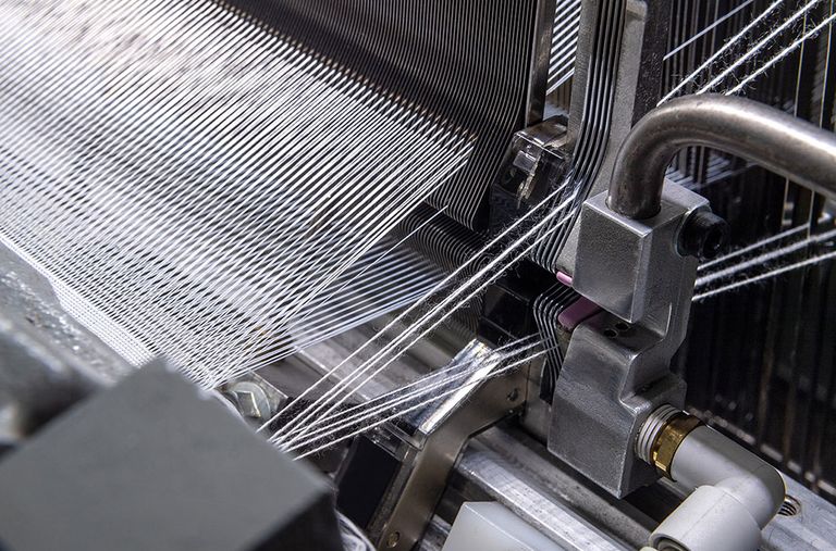 Weaving production on machine